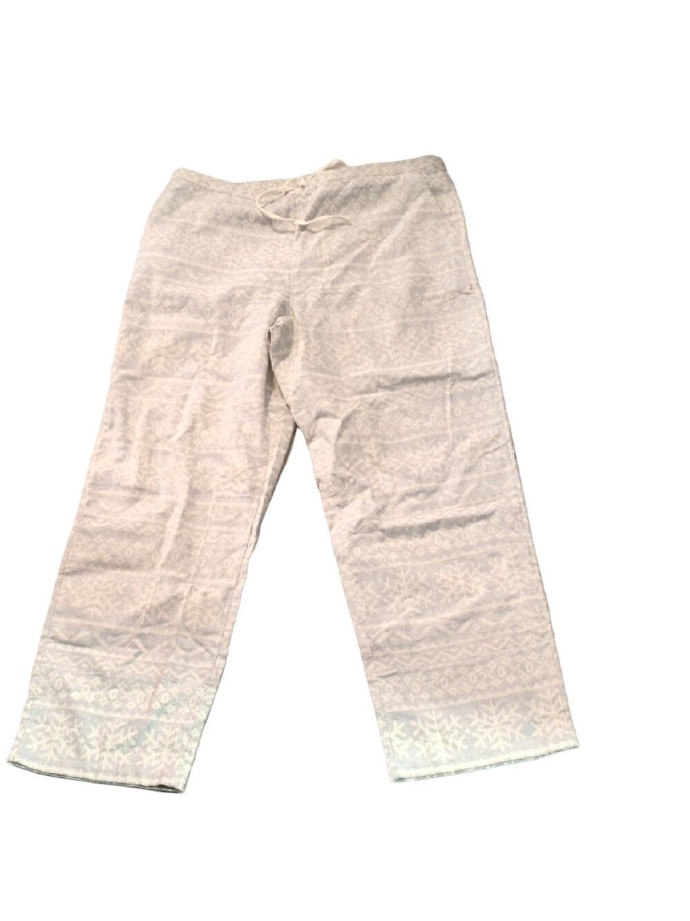 Talbots Snowflake Pajama Pants Size Medium